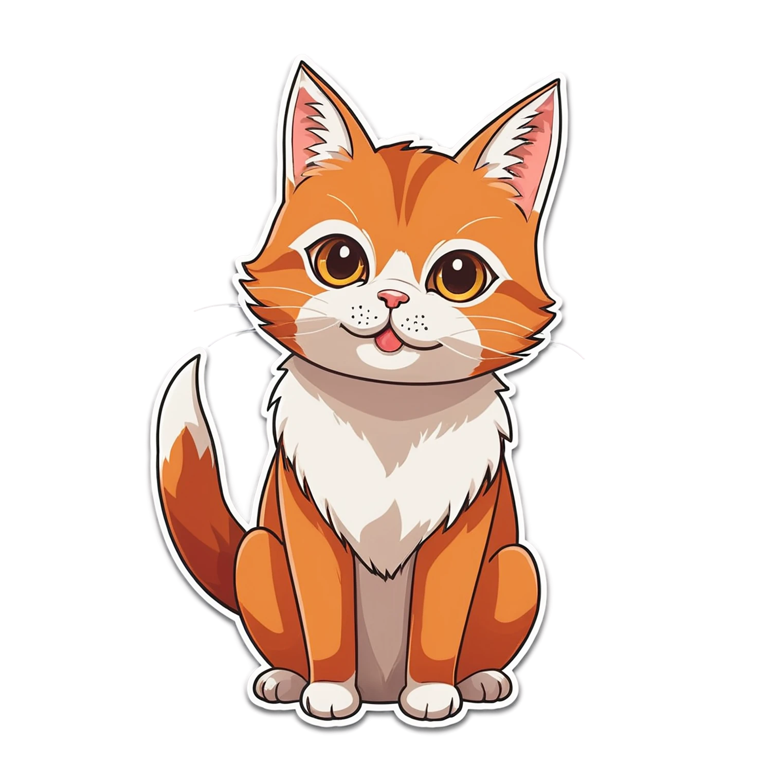 Cat Cute sticker isolated on transparent background #14545