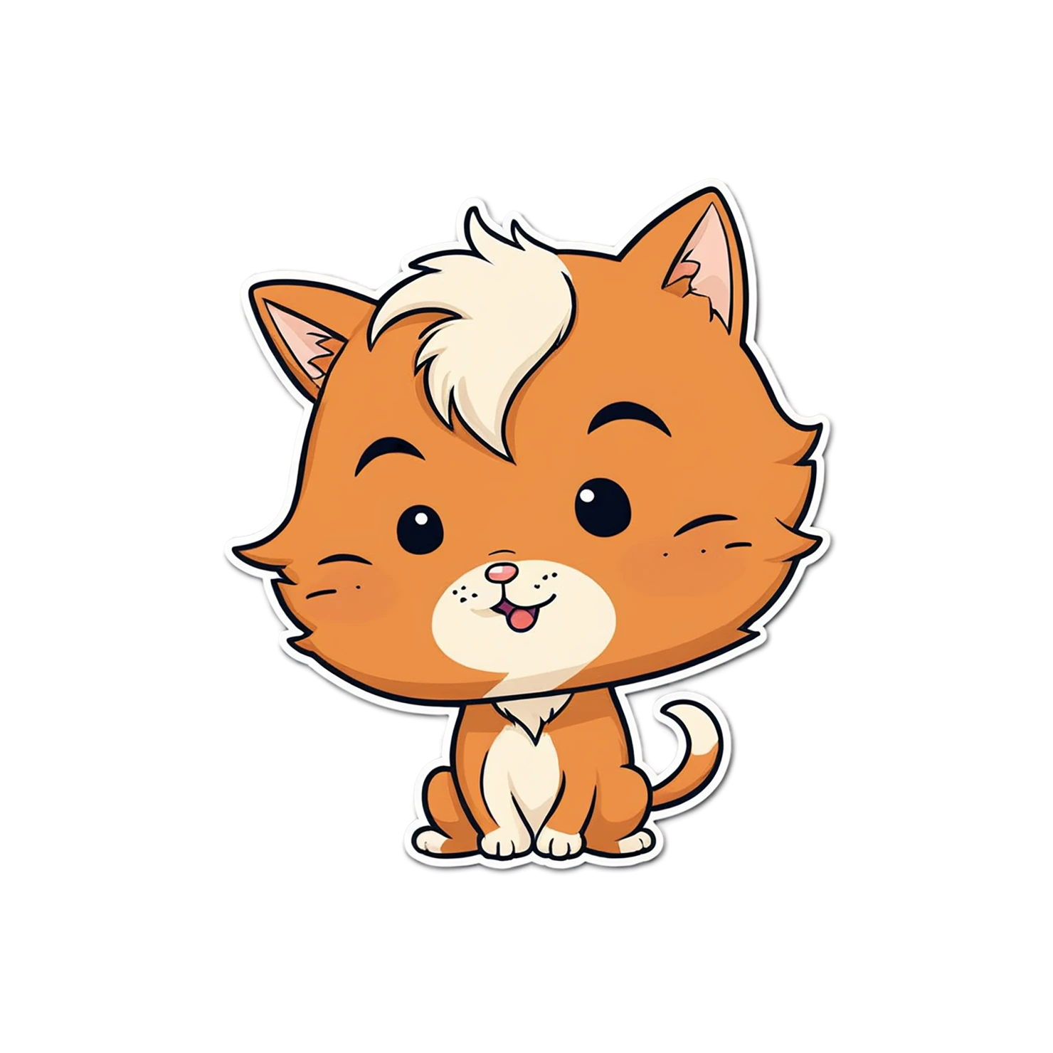 Cat Cute sticker isolated on transparent background #14548