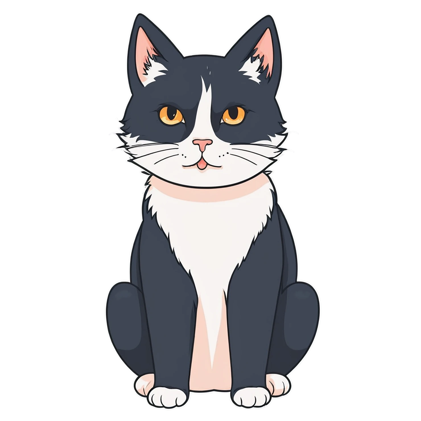 Cat Cute sticker isolated on transparent background #14550
