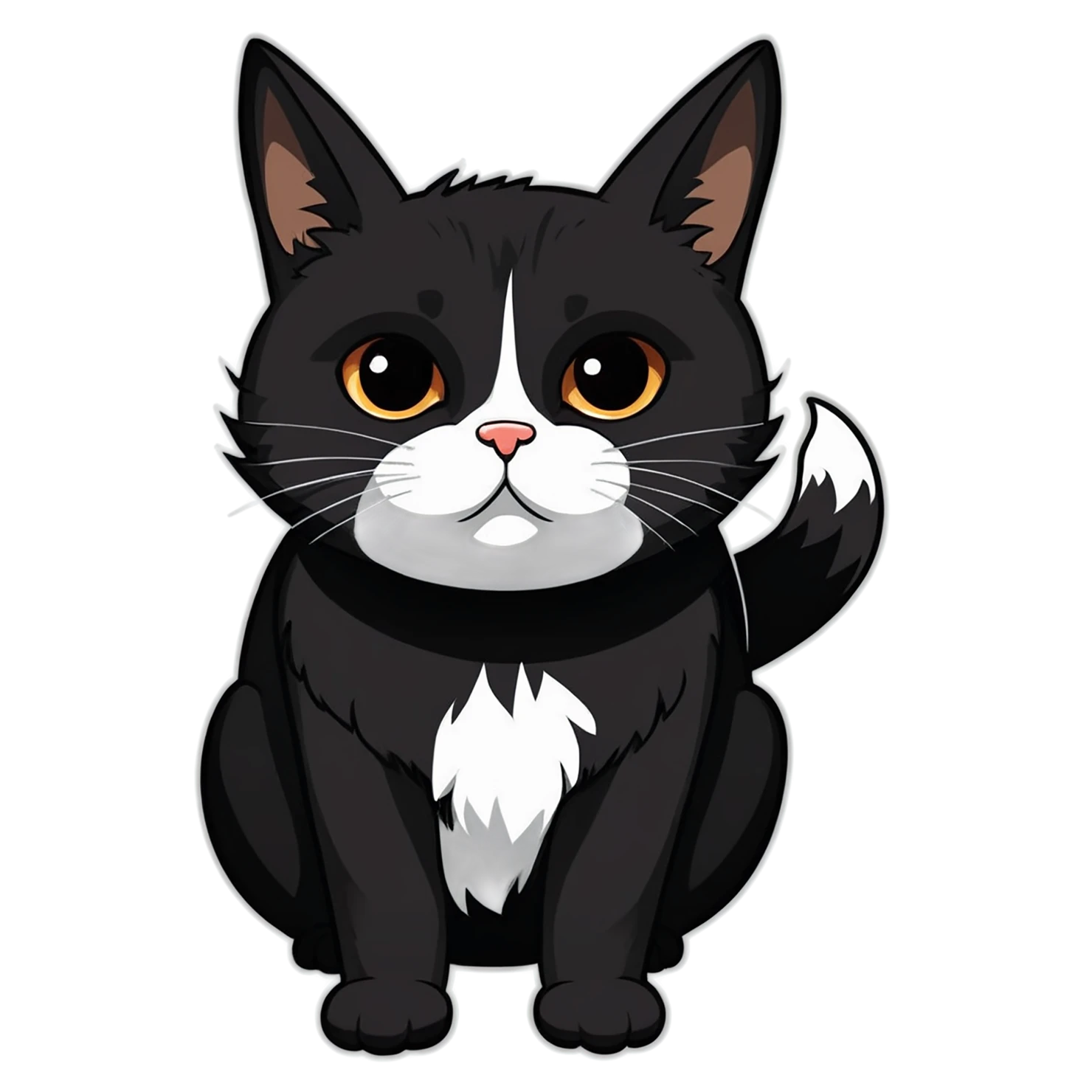Cat Cute sticker isolated on transparent background #14551