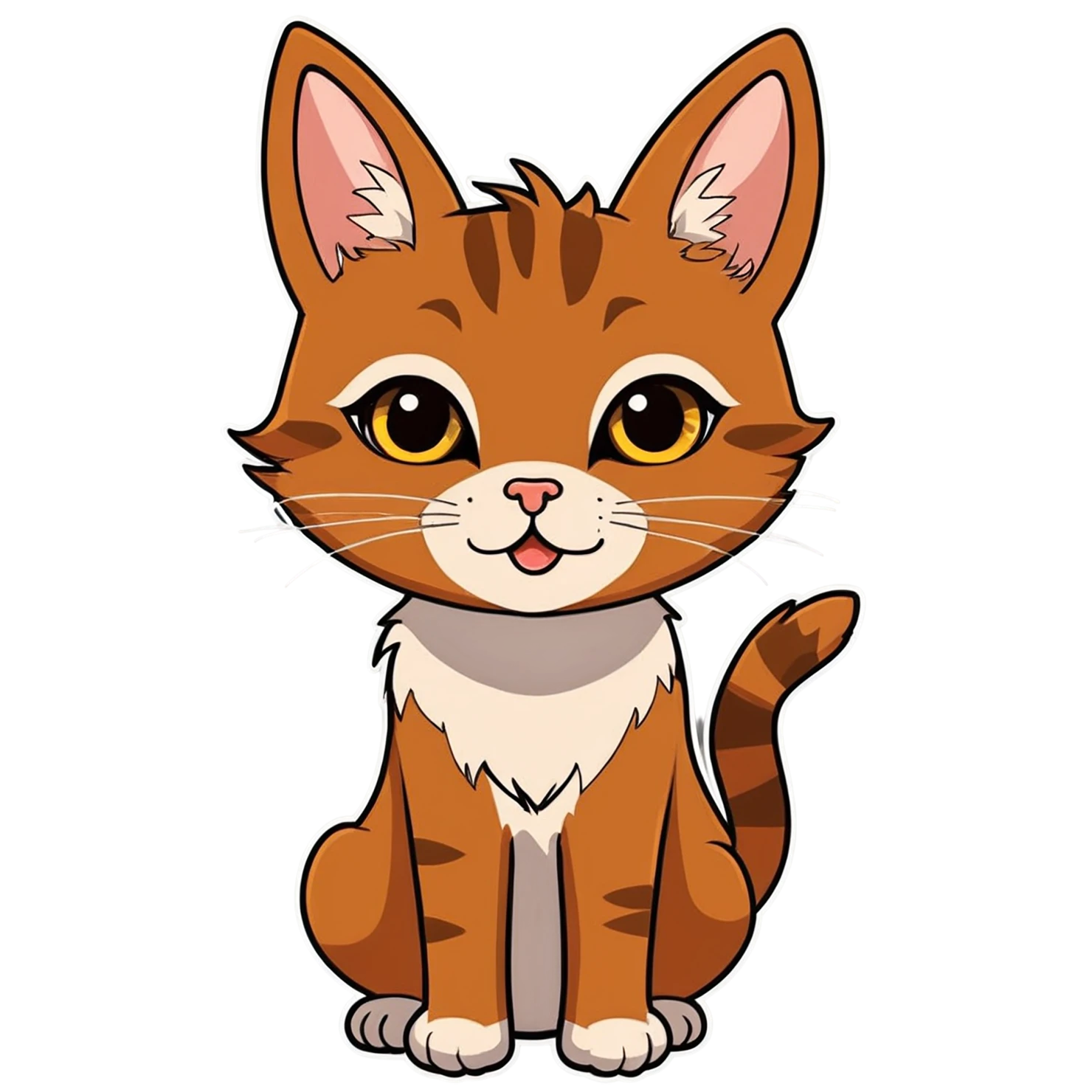 Cat Cute sticker isolated on transparent background #14553