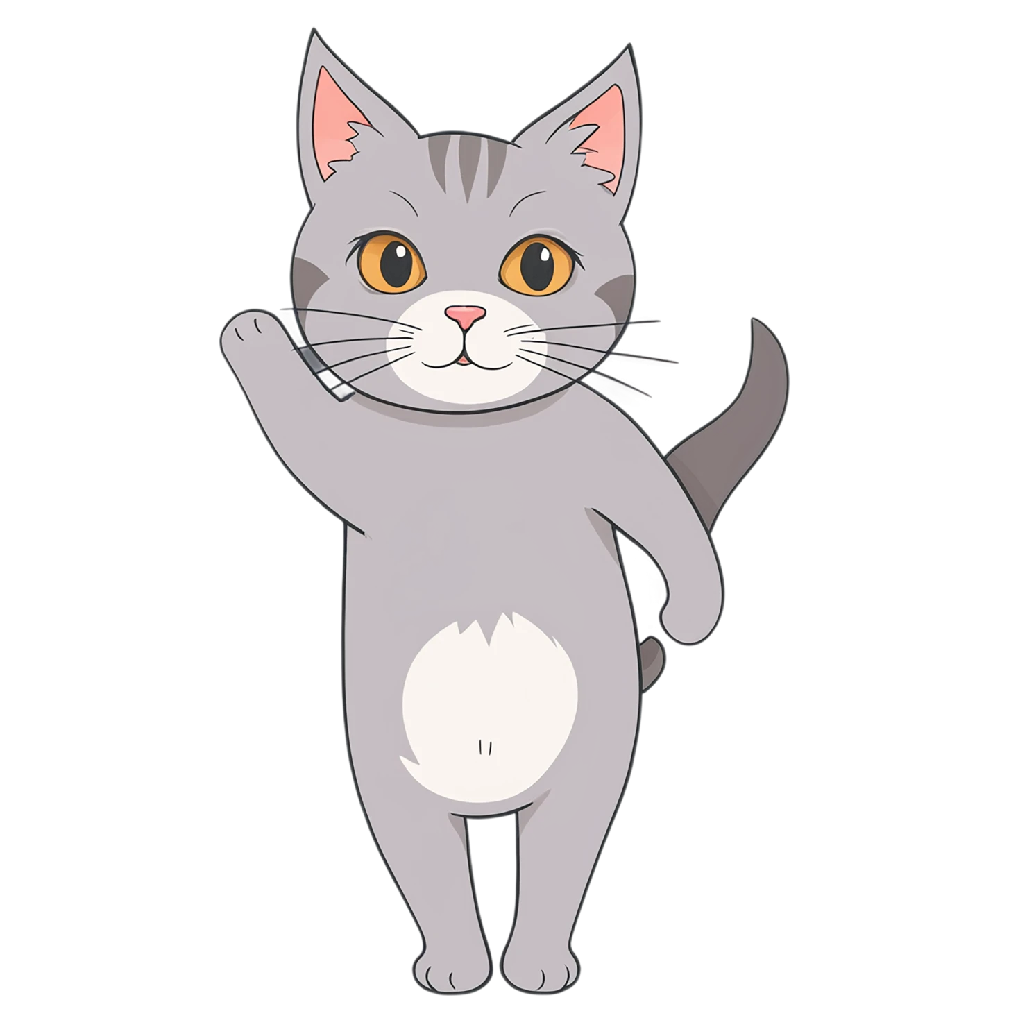 Cat Cute sticker isolated on transparent background #14554