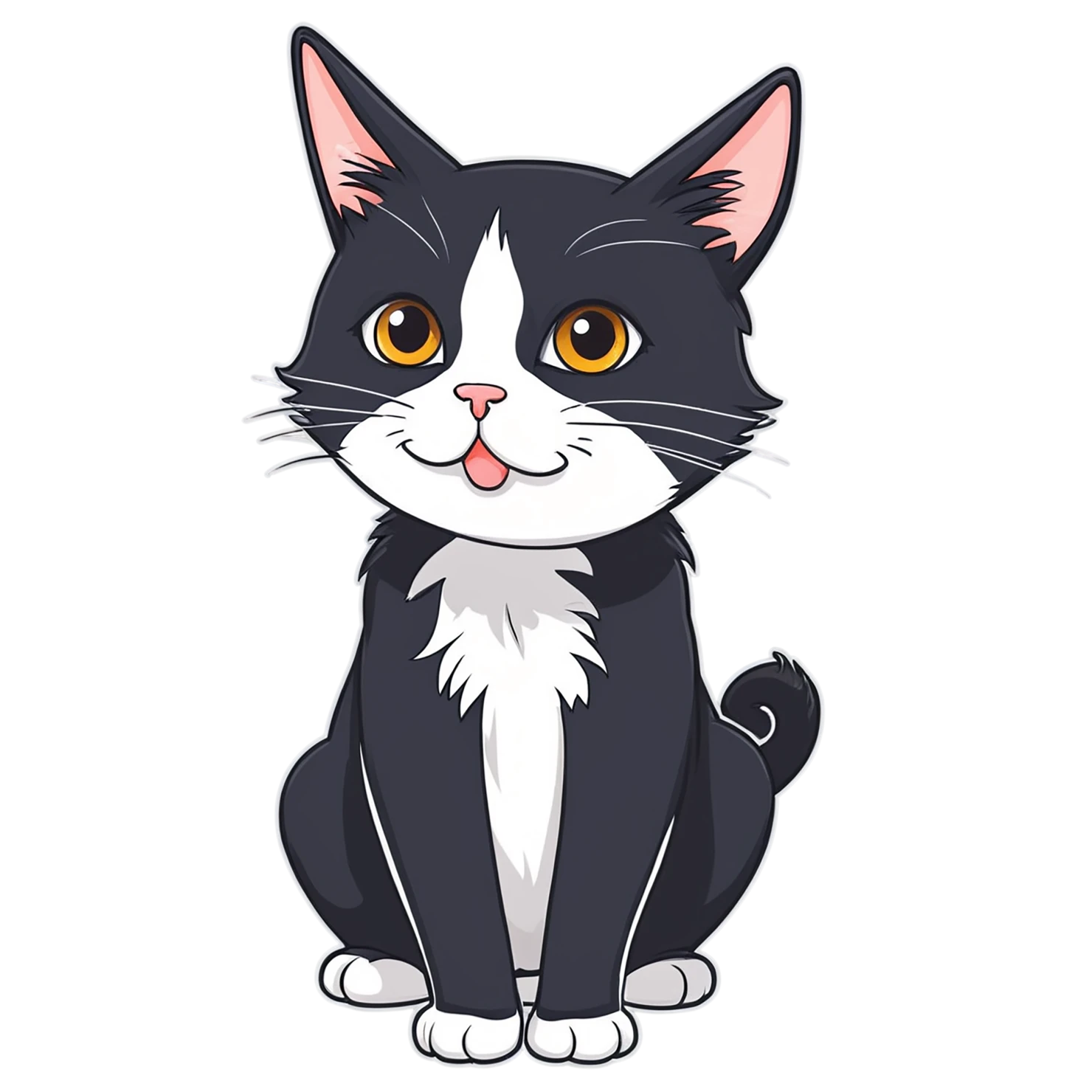 Cat Cute sticker isolated on transparent background #14556