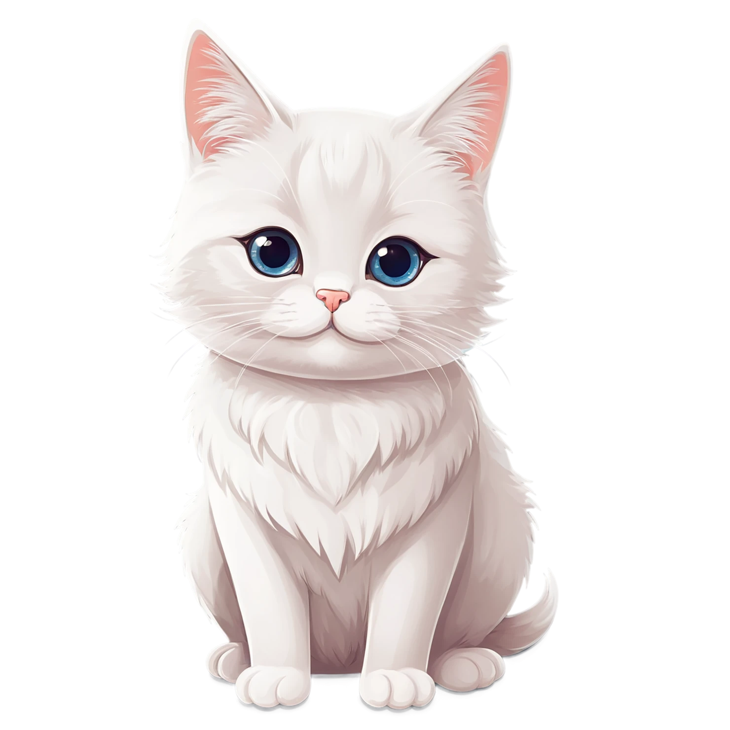 Cat Cute sticker isolated on transparent background #14559
