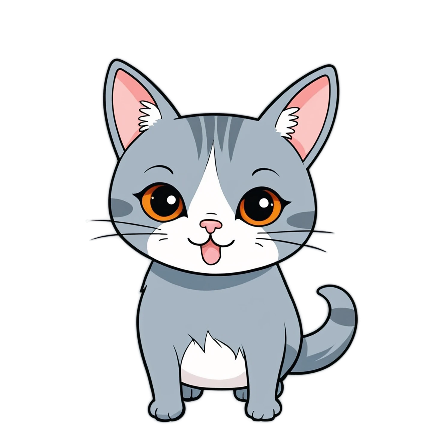 Cat Cute sticker isolated on transparent background #14560