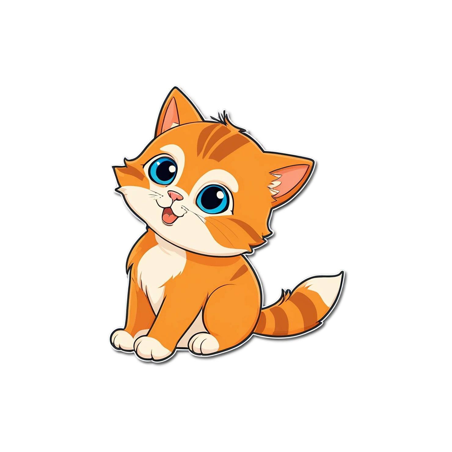 Cat Cute sticker isolated on transparent background #14563