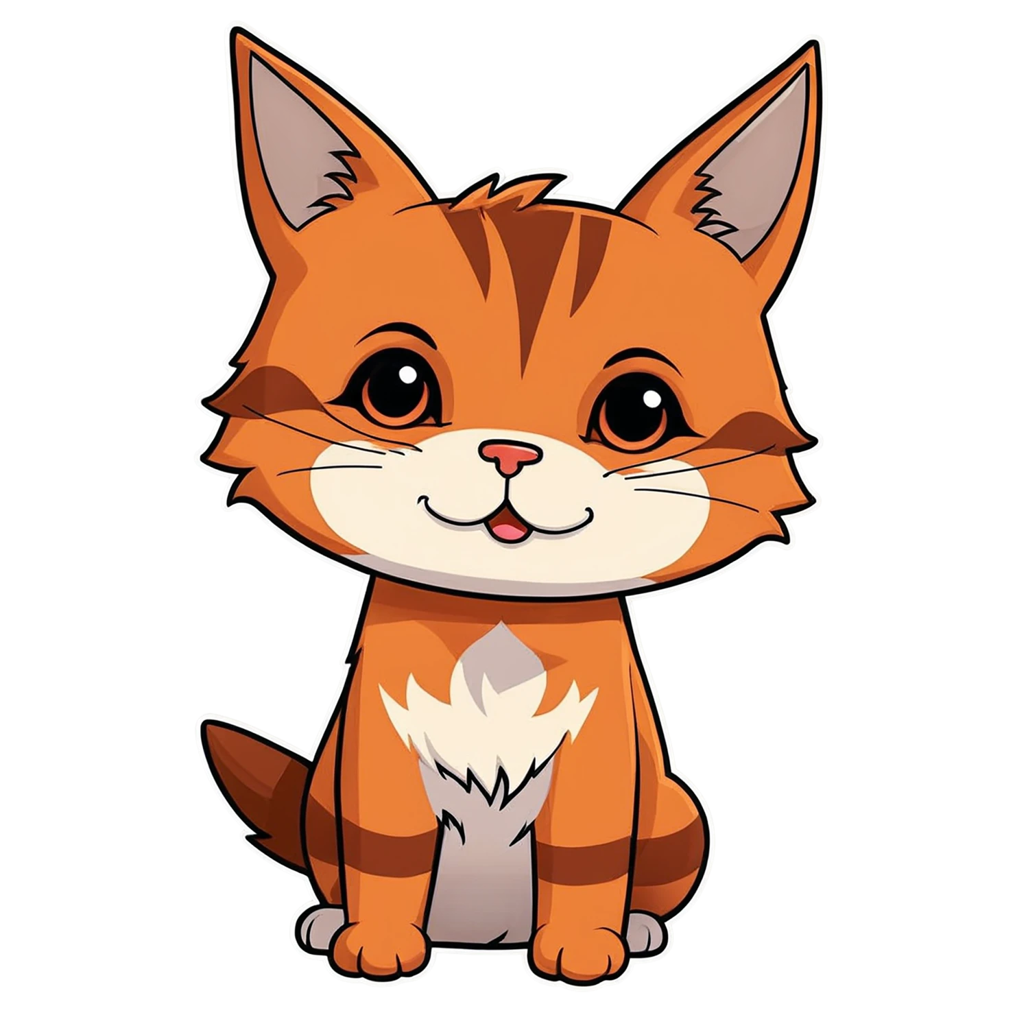 Cat Cute sticker isolated on transparent background #14565