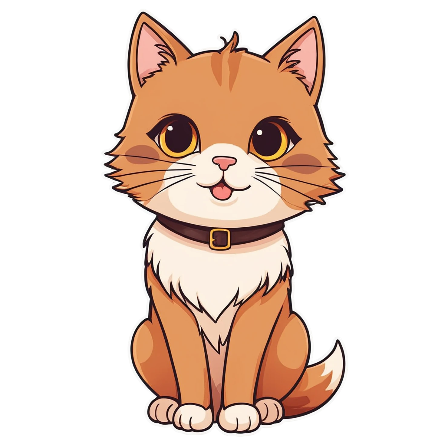 Cat Cute sticker isolated on transparent background #14569