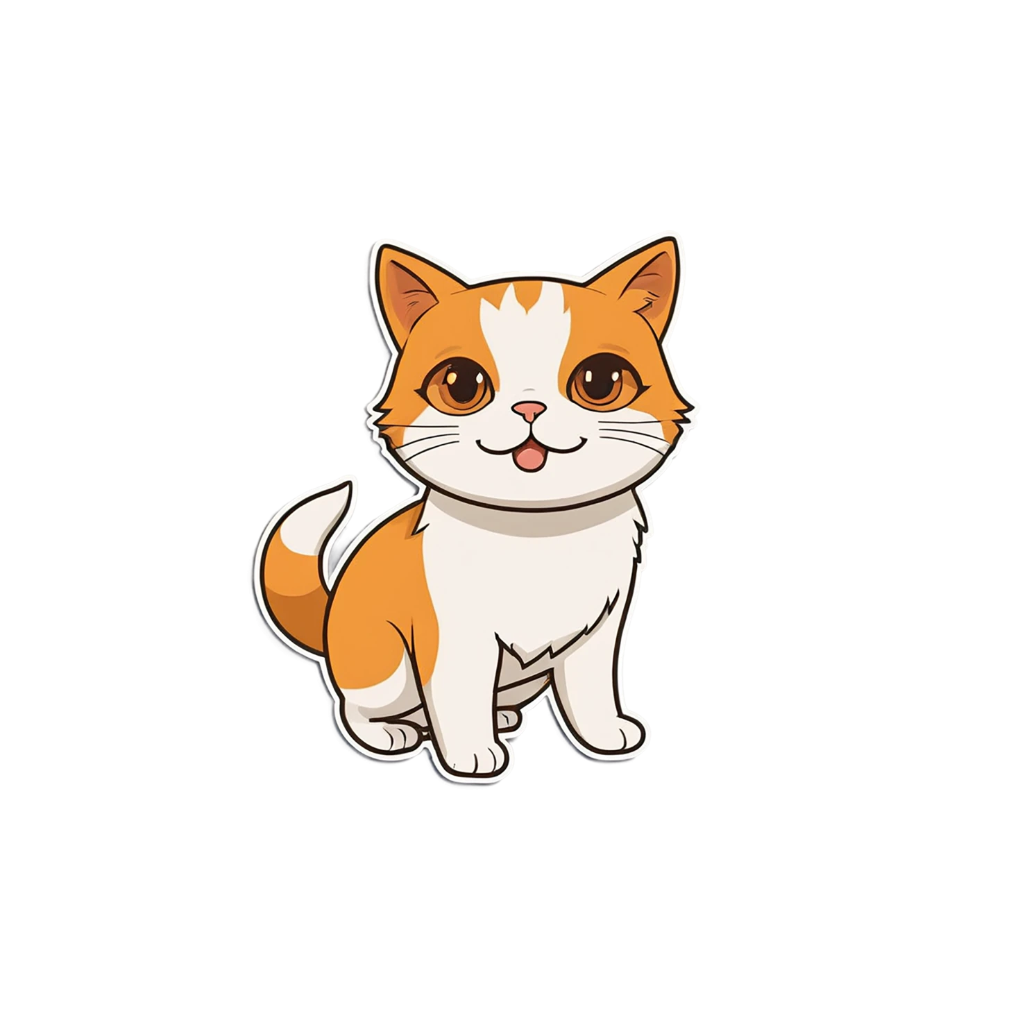 Cat Cute sticker isolated on transparent background #14571