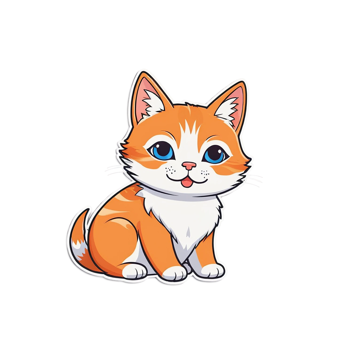 Cat Cute sticker isolated on transparent background #14575