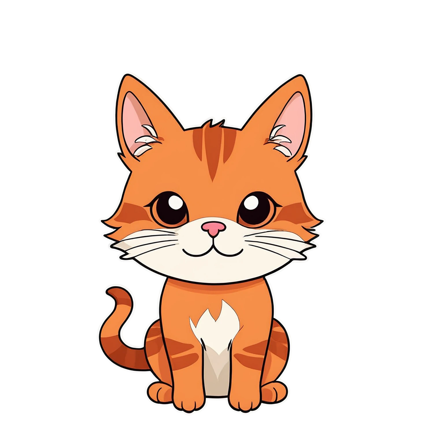 Cat Cute sticker isolated on transparent background #14578