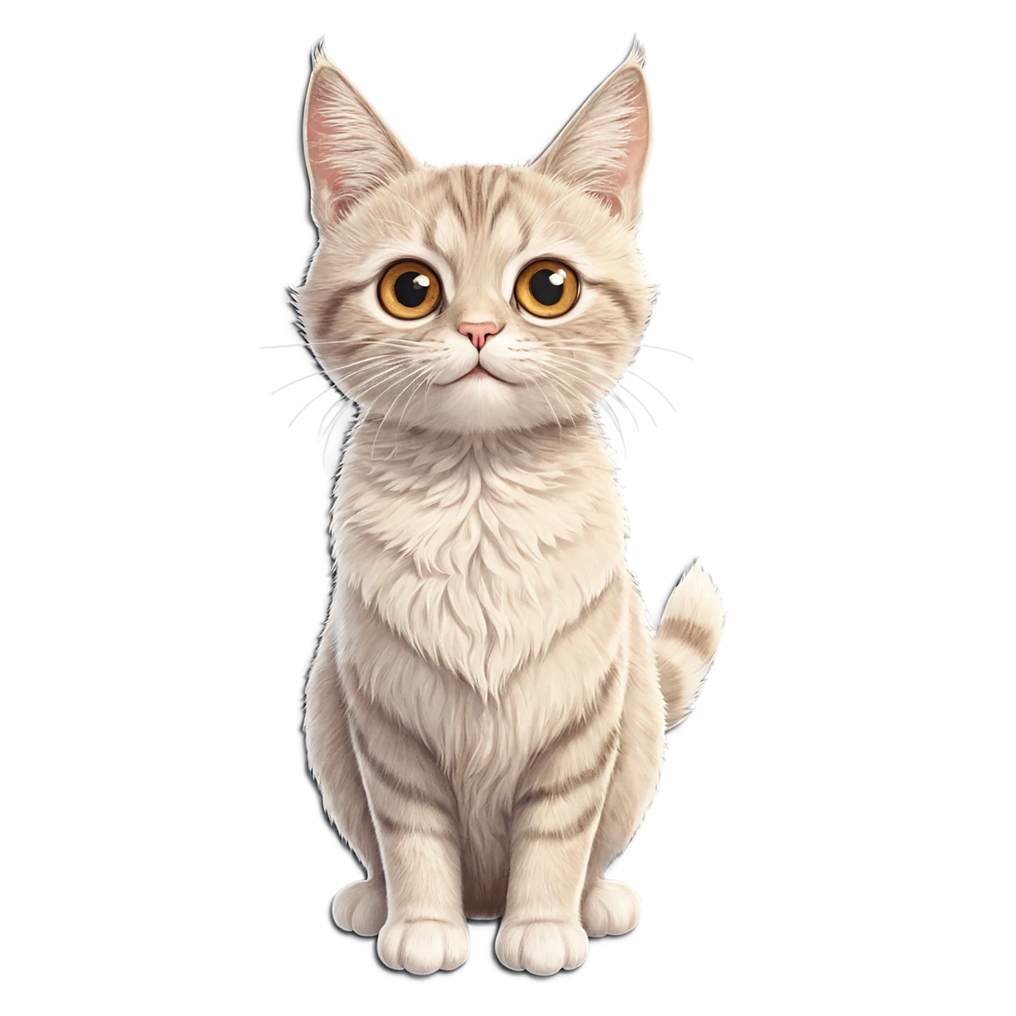 Cat Cute sticker isolated on transparent background #14579