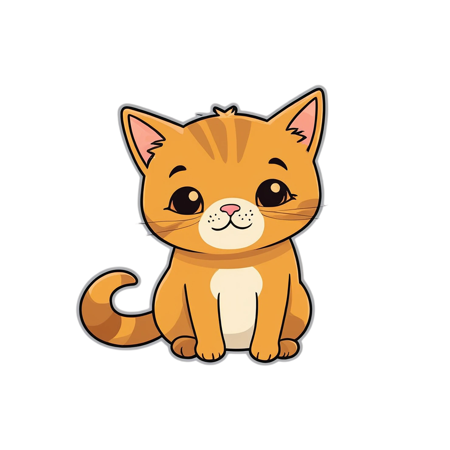 Cat Cute sticker isolated on transparent background #14580