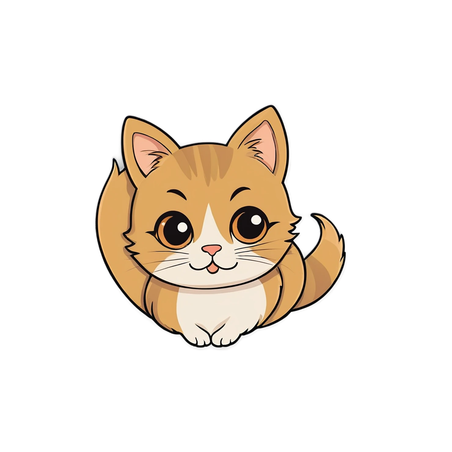 Cat Cute sticker isolated on transparent background #14583