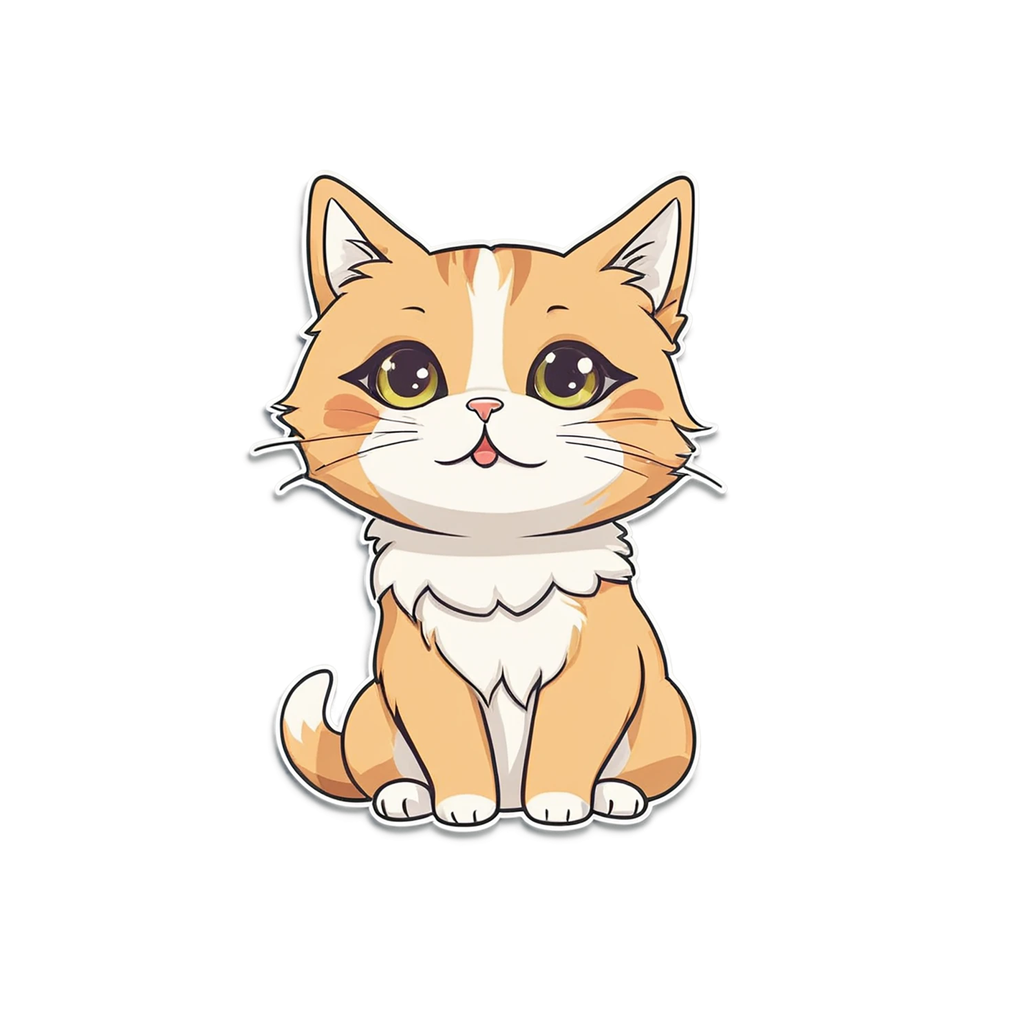 Cat Cute sticker isolated on transparent background #14584