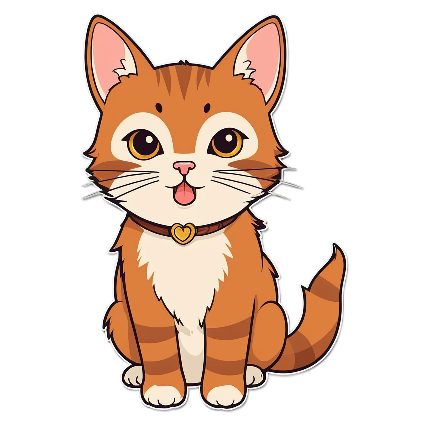 Cat Cute sticker isolated on transparent background #14587