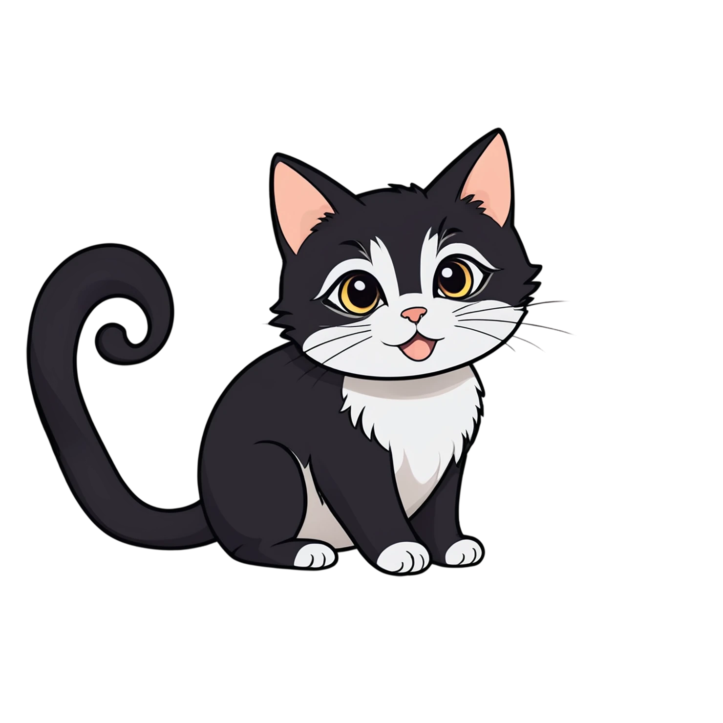 Cat Cute sticker isolated on transparent background #14590