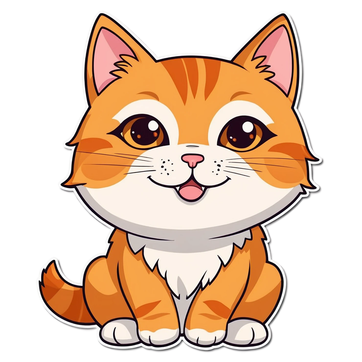 Cat Cute sticker isolated on transparent background #14592