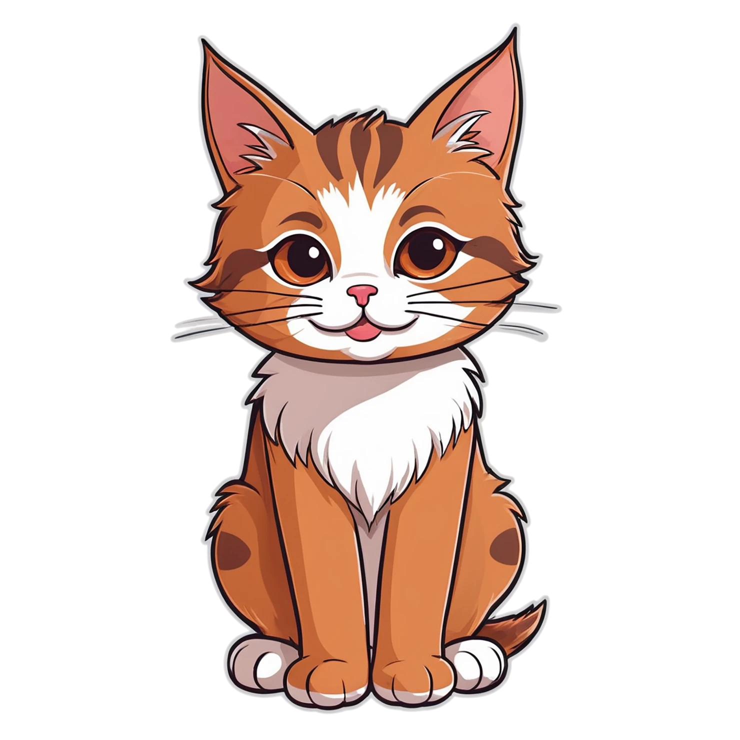 Cat Cute sticker isolated on transparent background #14595