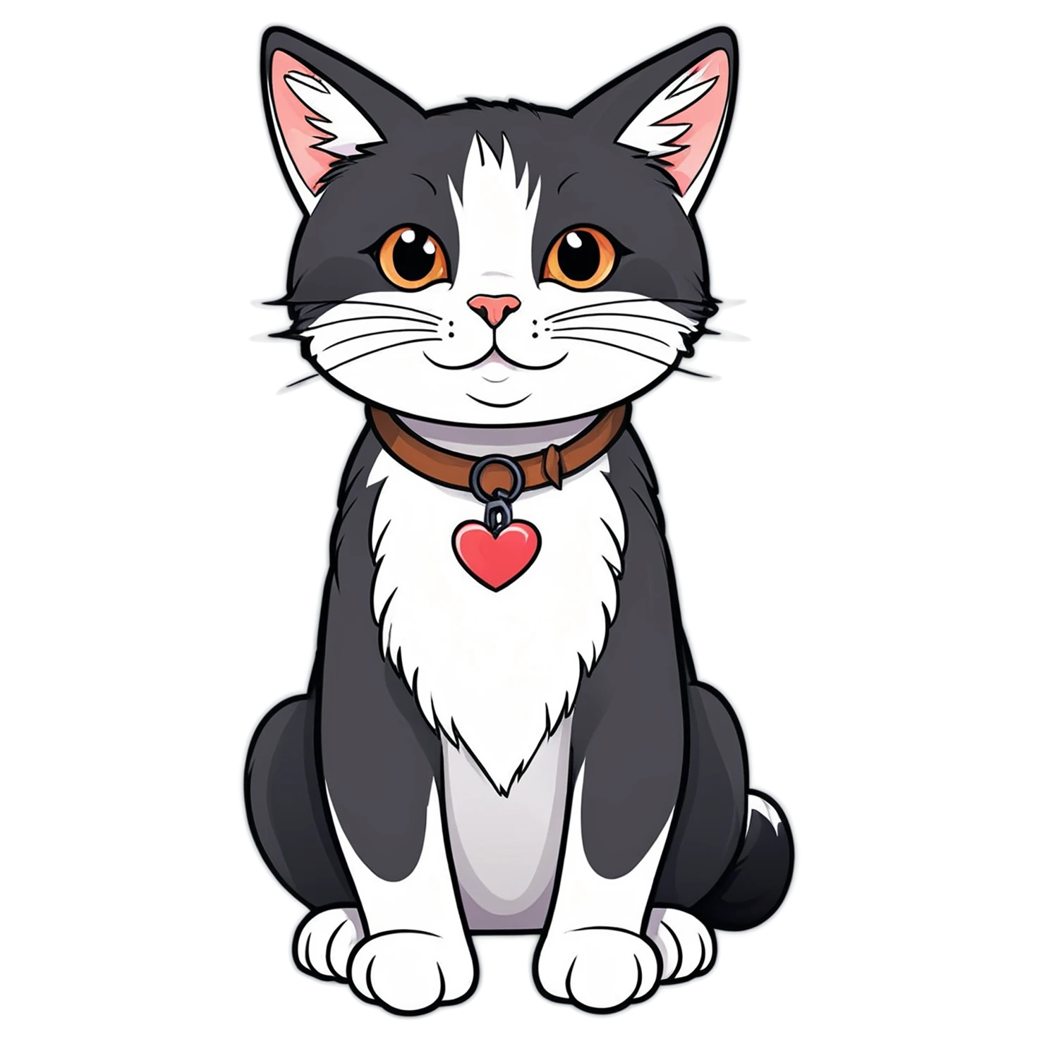 Cat Cute sticker isolated on transparent background #14598