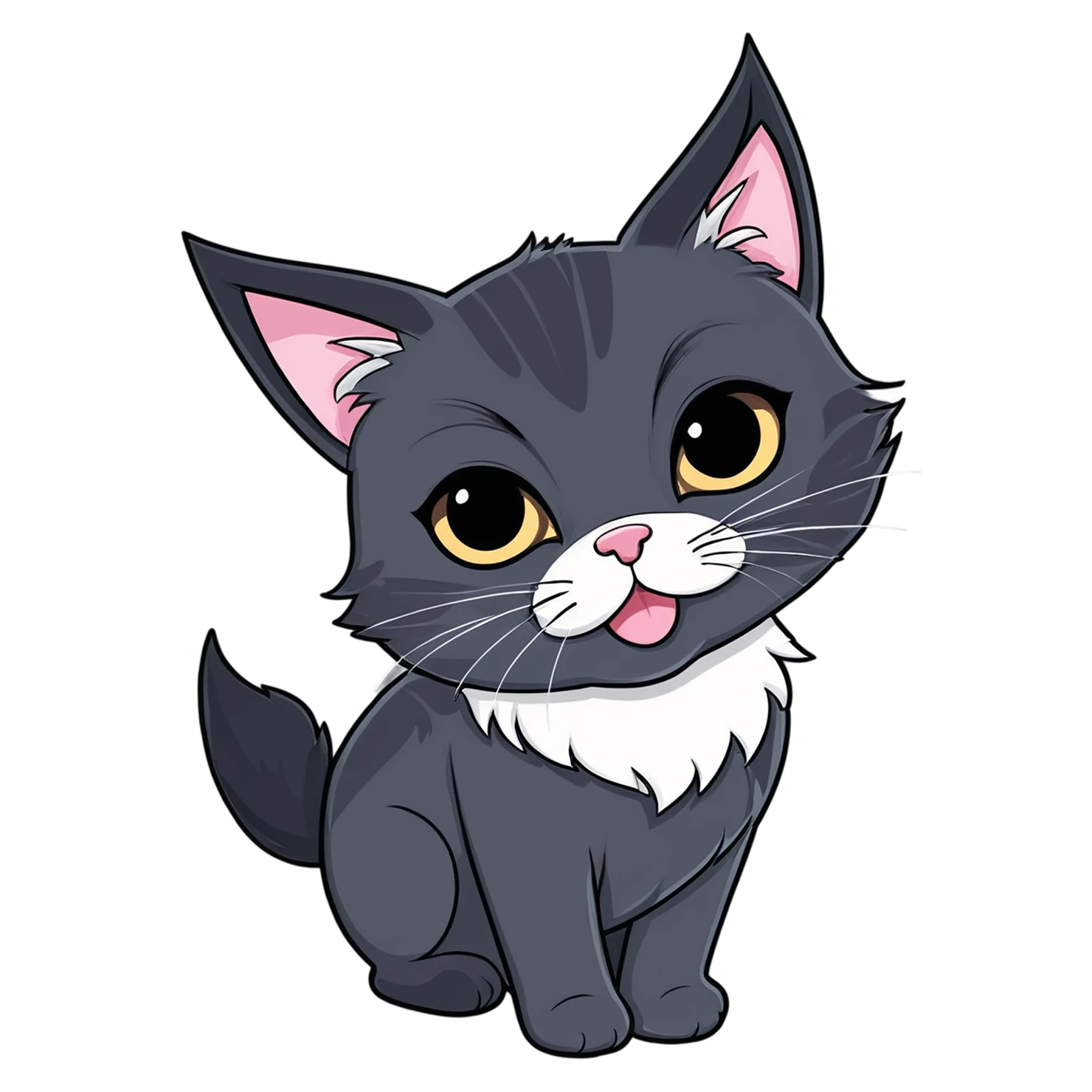 Cat Cute sticker isolated on transparent background #14599
