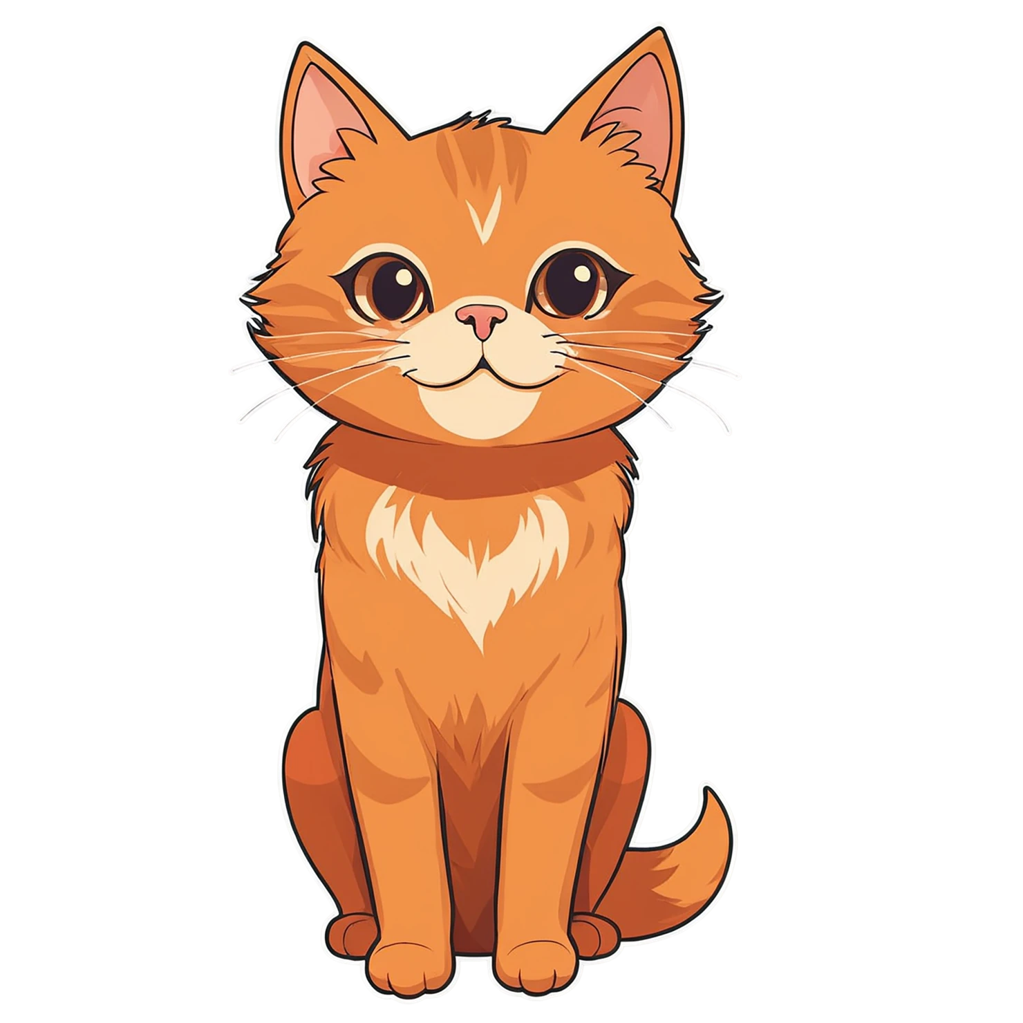 Cat Cute sticker isolated on transparent background #14604