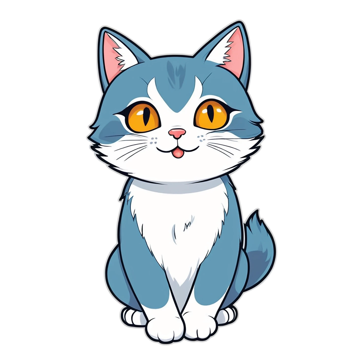 Cat Cute sticker isolated on transparent background #14607