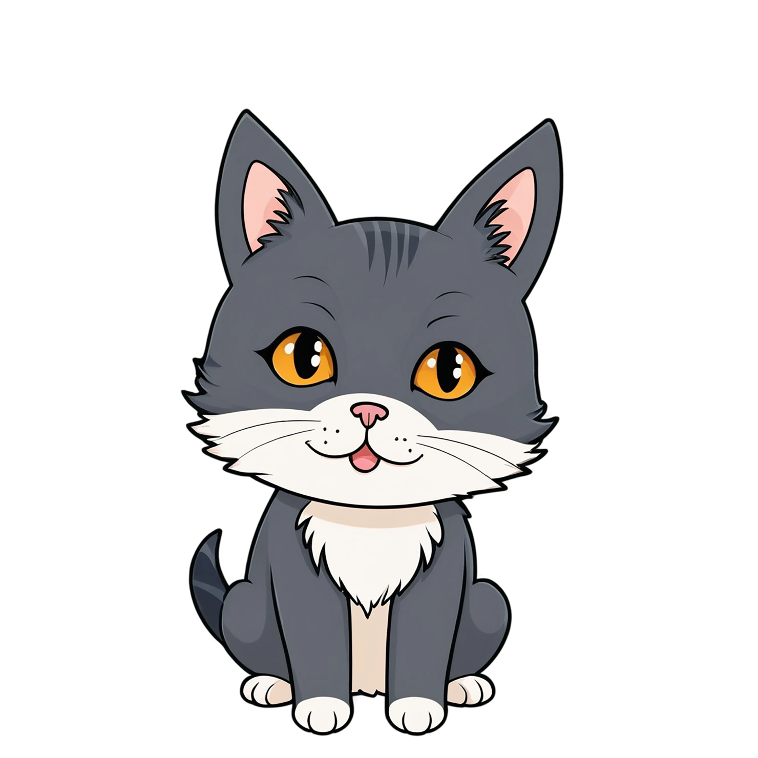Cat Cute sticker isolated on transparent background #14608