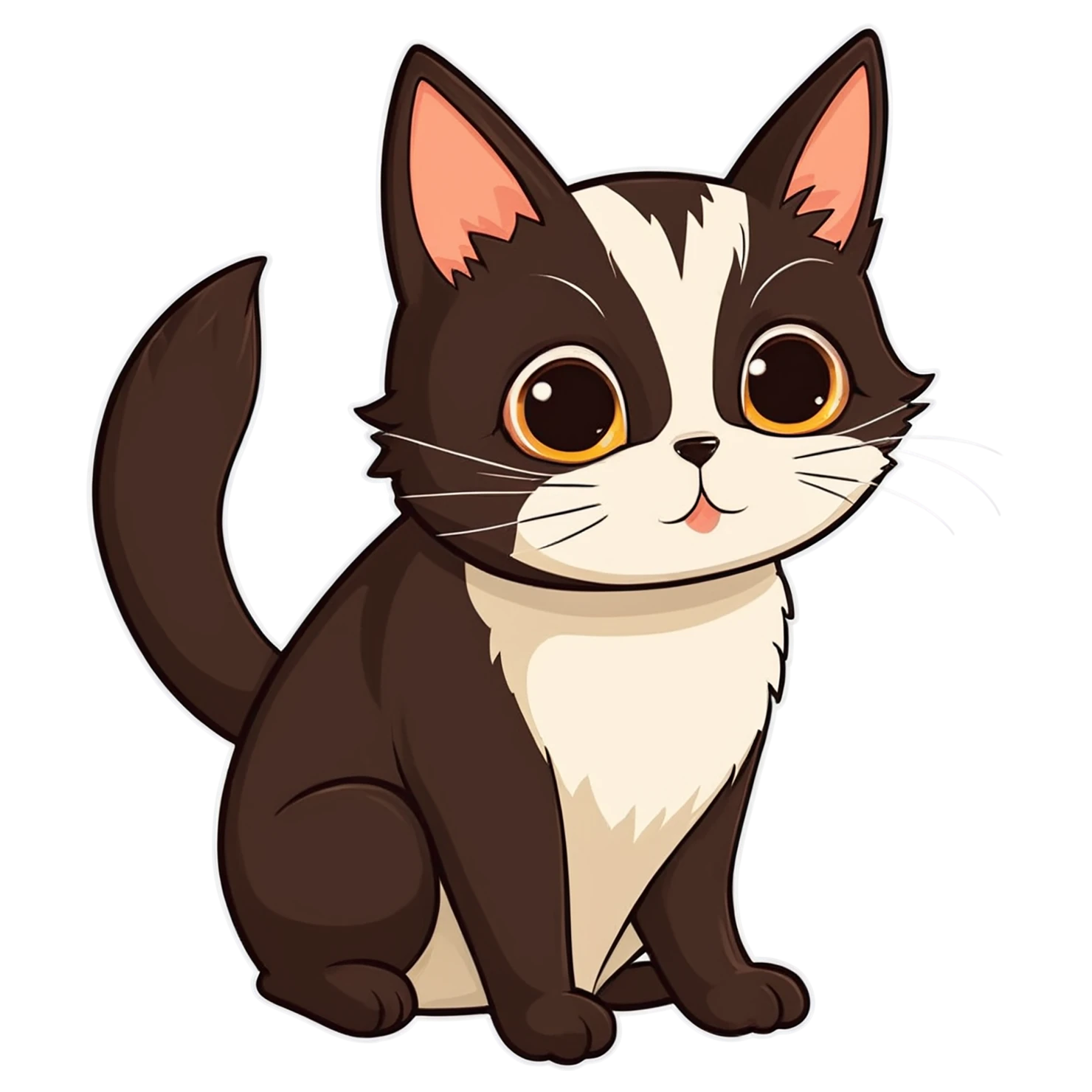 Cat Cute sticker isolated on transparent background #14609