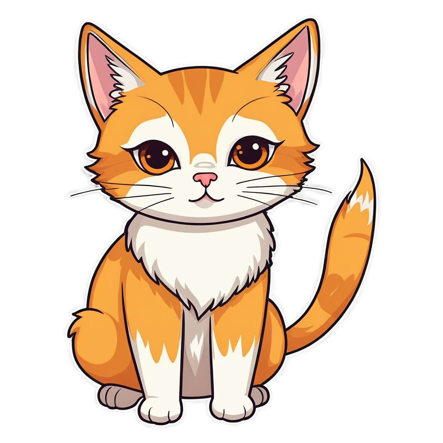 Cat Cute sticker isolated on transparent background #14610