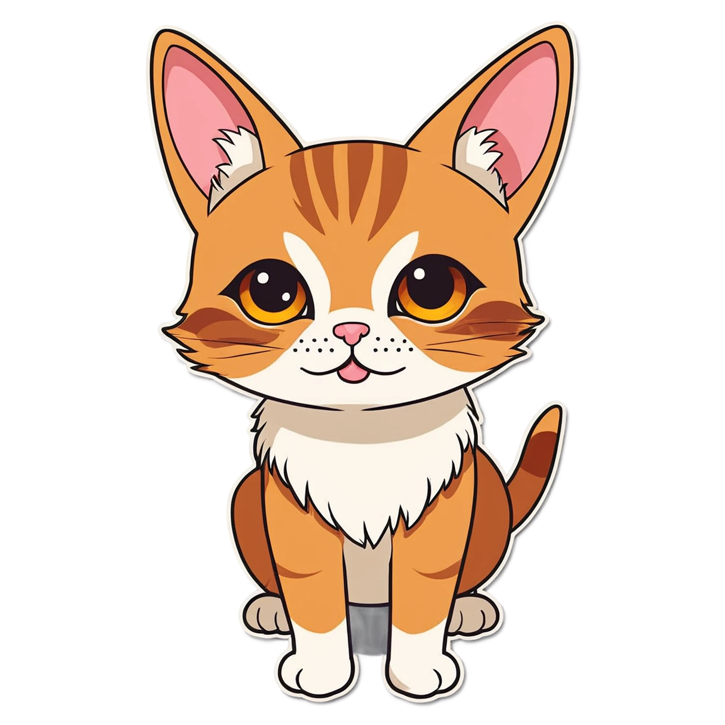 Cat Cute sticker isolated on transparent background #14613