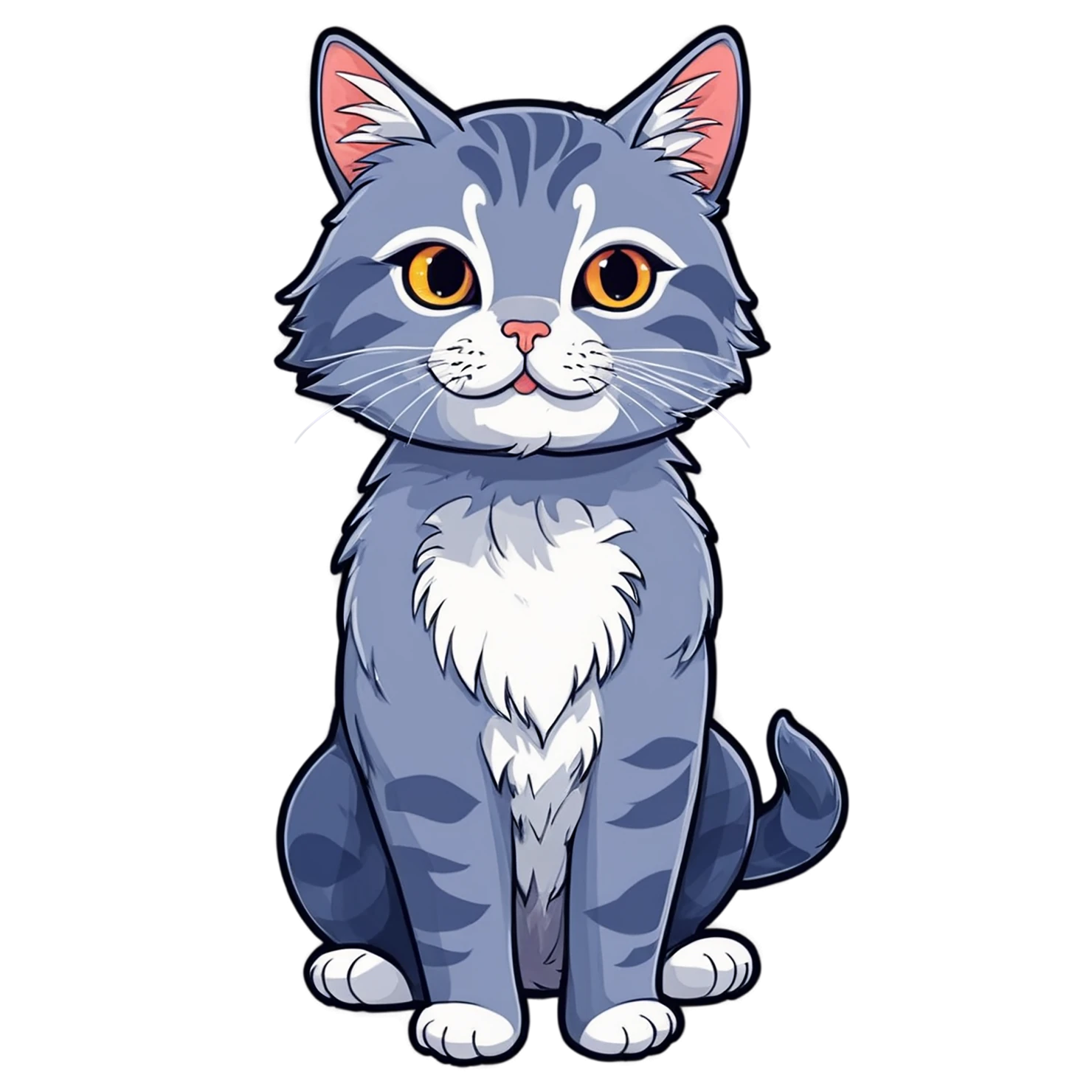 Cat Cute sticker isolated on transparent background #14617
