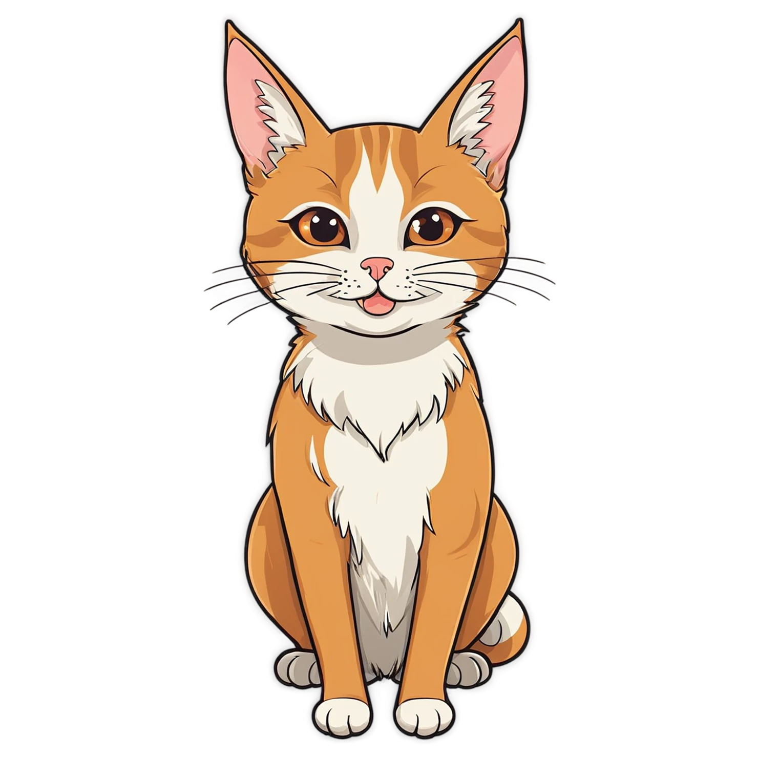 Cat Cute sticker isolated on transparent background #14619