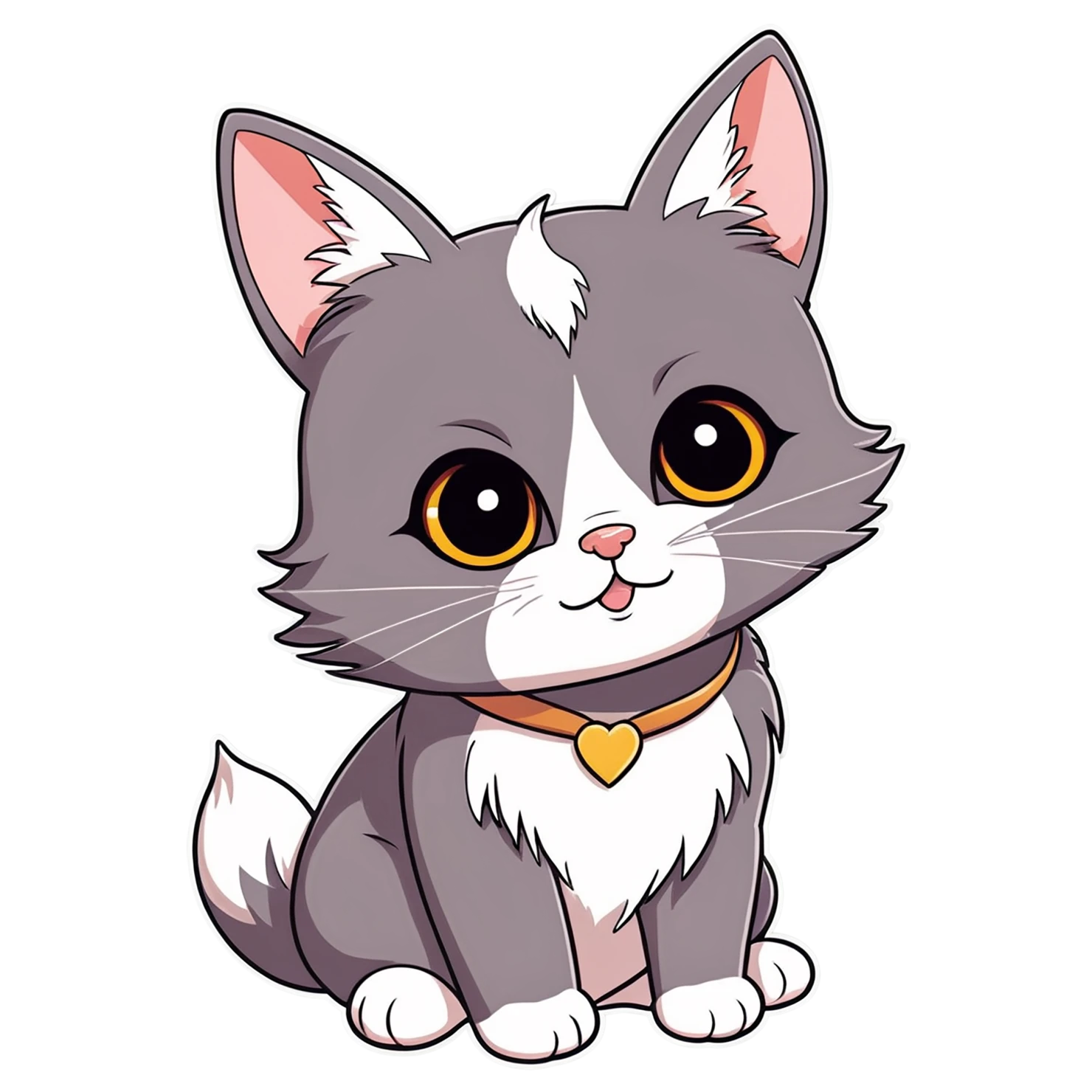Cat Cute sticker isolated on transparent background #14621