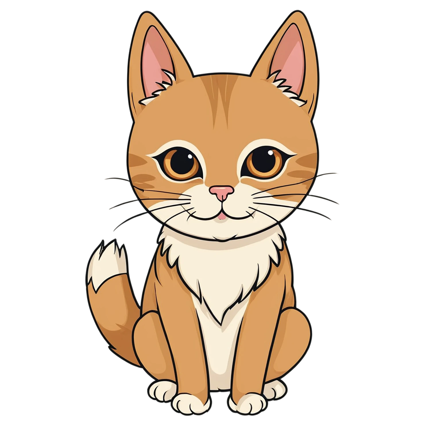Cat Cute sticker isolated on transparent background #14625