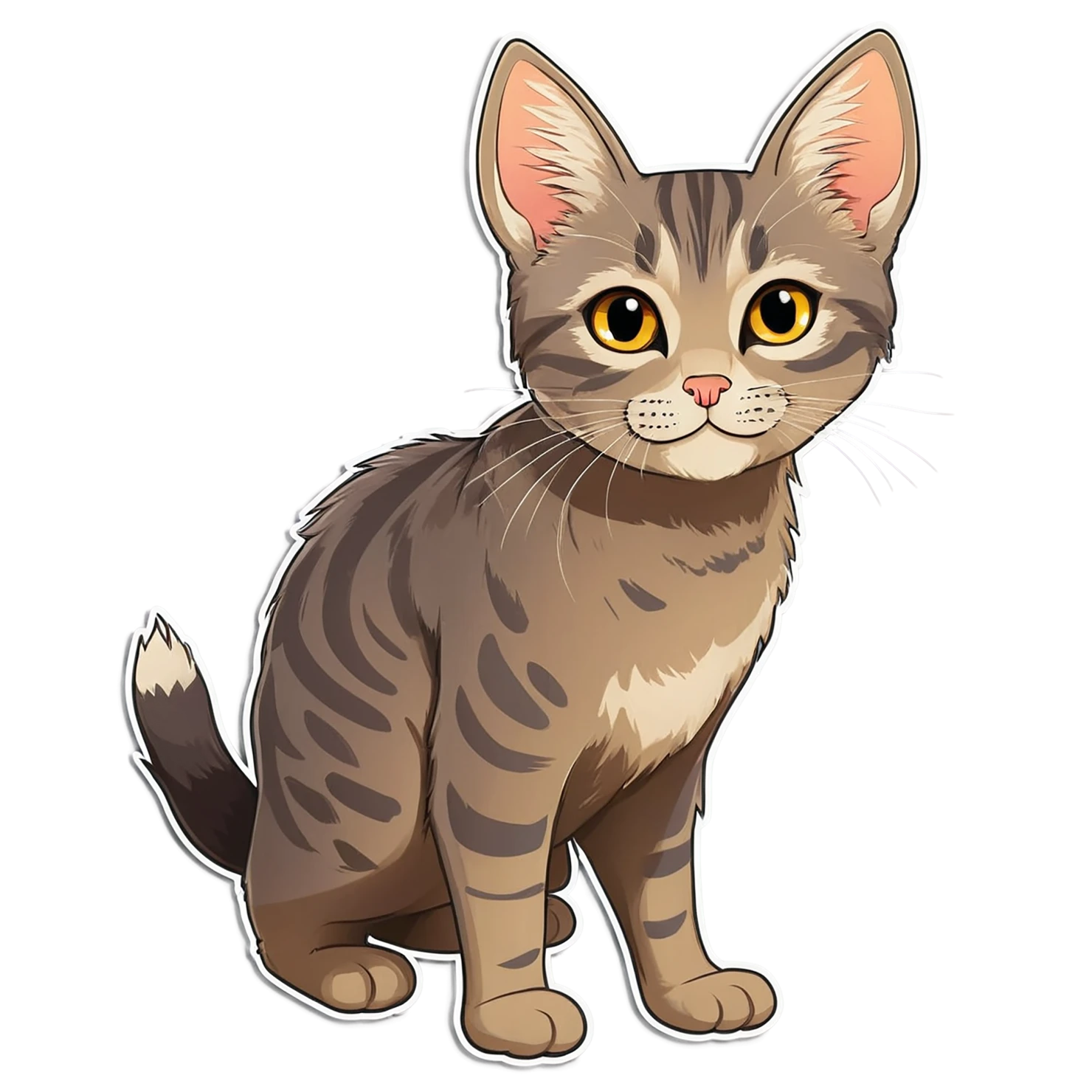 Cat Cute sticker isolated on transparent background #14628