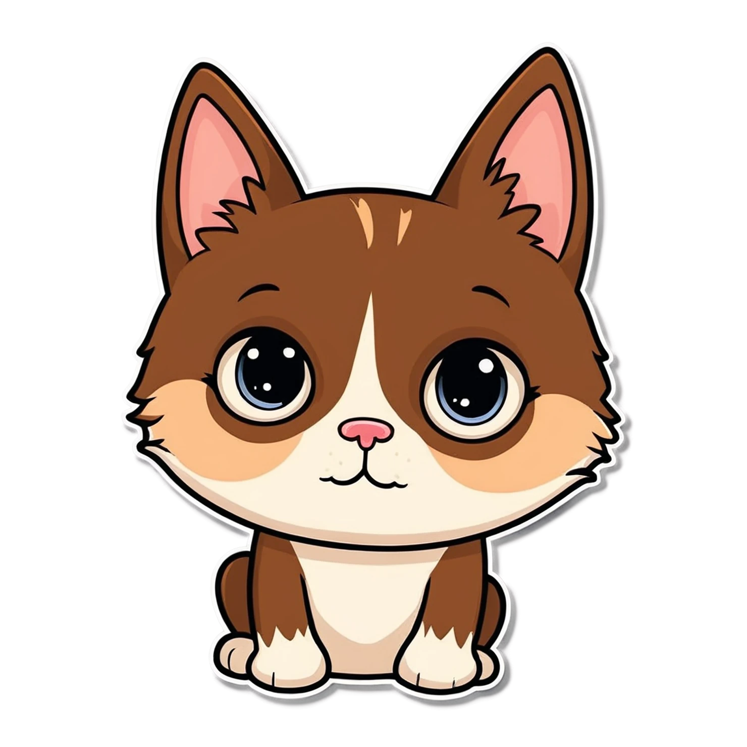 Cat Cute sticker isolated on transparent background #14632