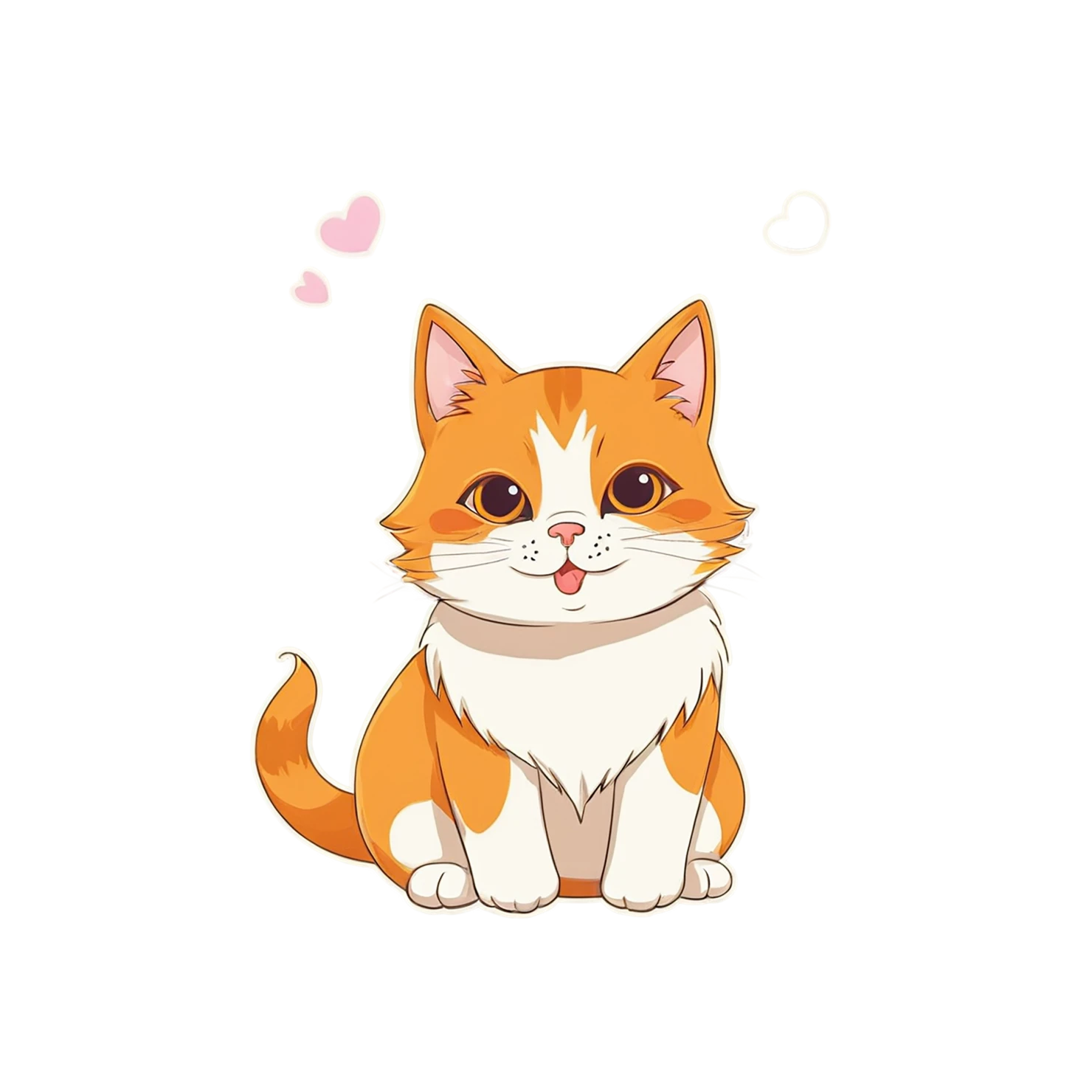 Cat Cute sticker isolated on transparent background #14634
