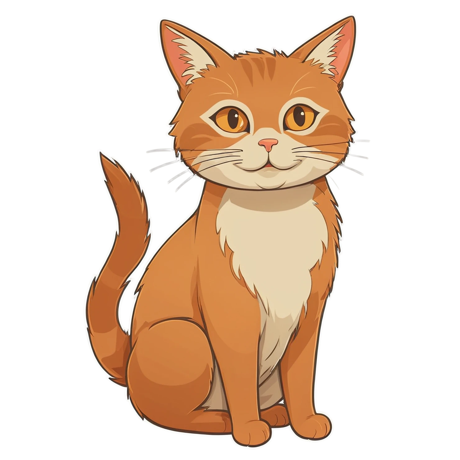 Cat Cute sticker isolated on transparent background #14635