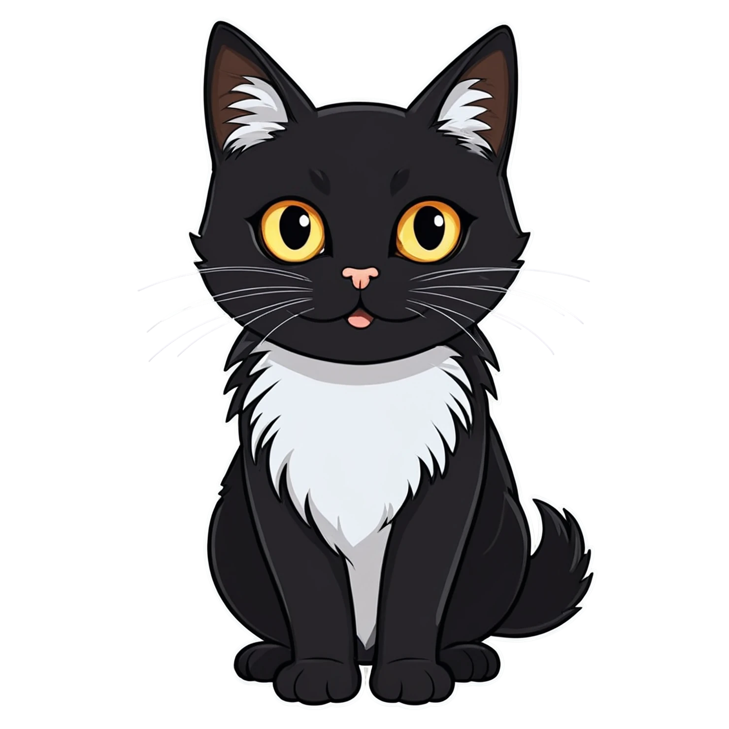 Cat Cute sticker isolated on transparent background #14636