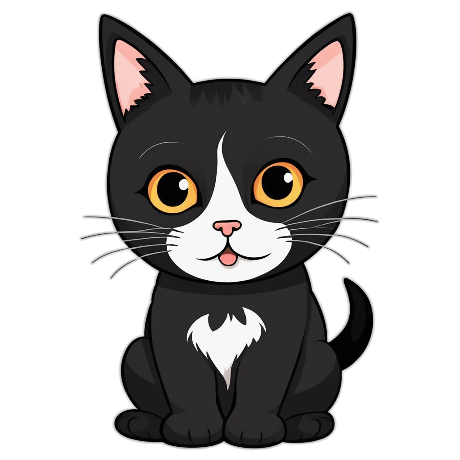 Cat Cute sticker isolated on transparent background #14637