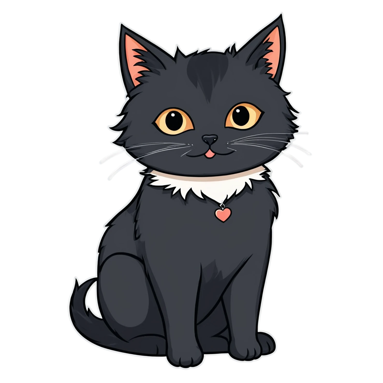 Cat Cute sticker isolated on transparent background #14639