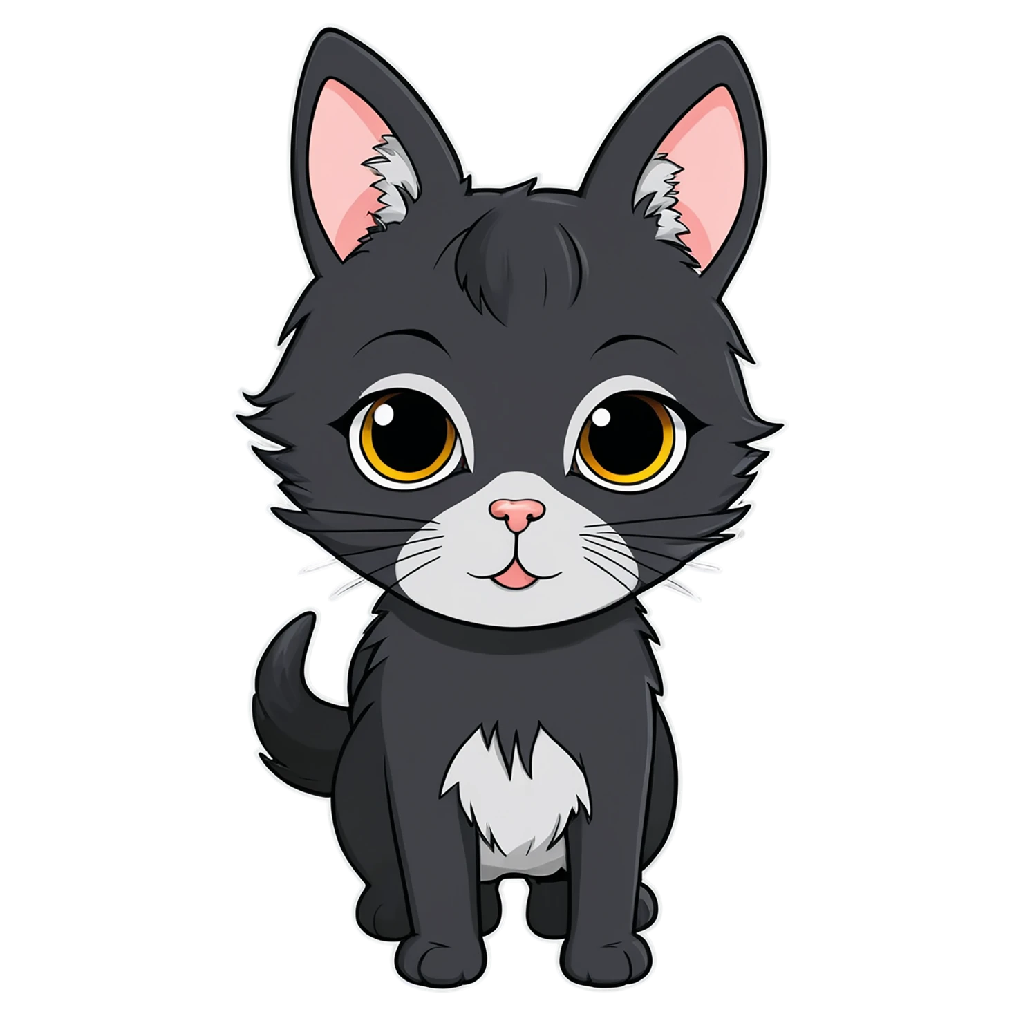 Cat Cute sticker isolated on transparent background #14641