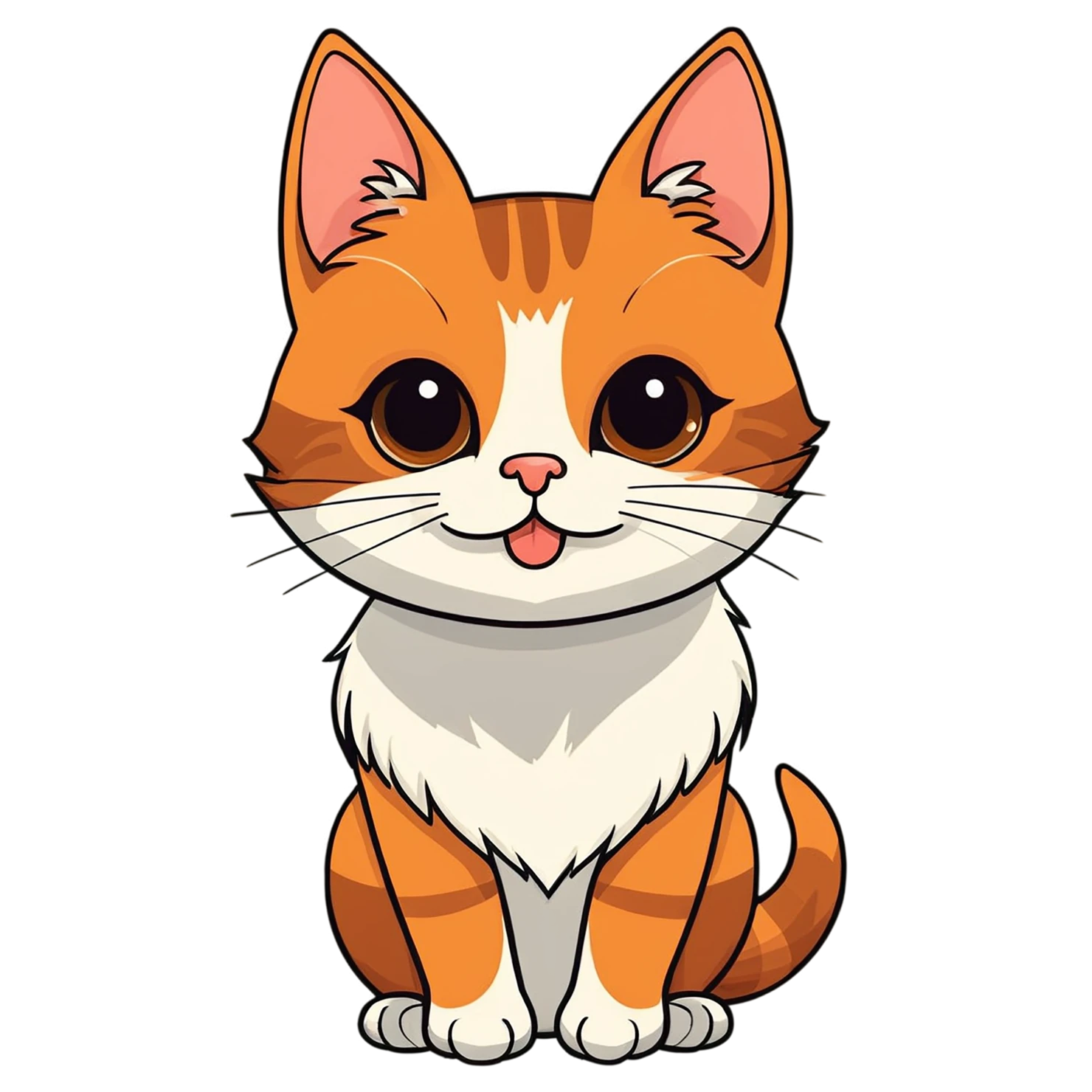 Cat Cute sticker isolated on transparent background #14642