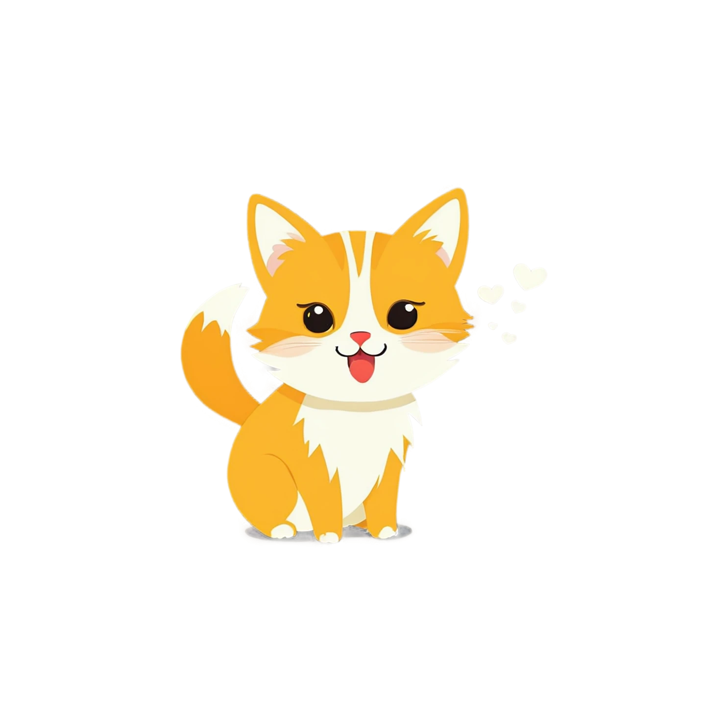 Cat Cute sticker isolated on transparent background #14643
