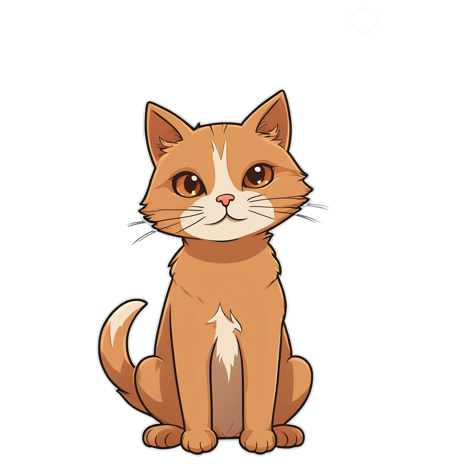 Cat Cute sticker isolated on transparent background #14644