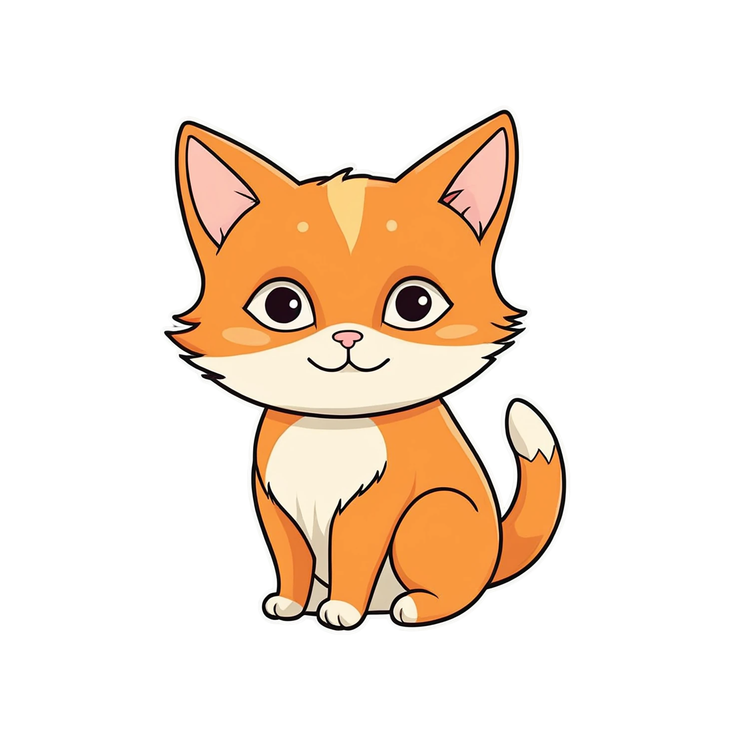 Cat Cute sticker isolated on transparent background #14648