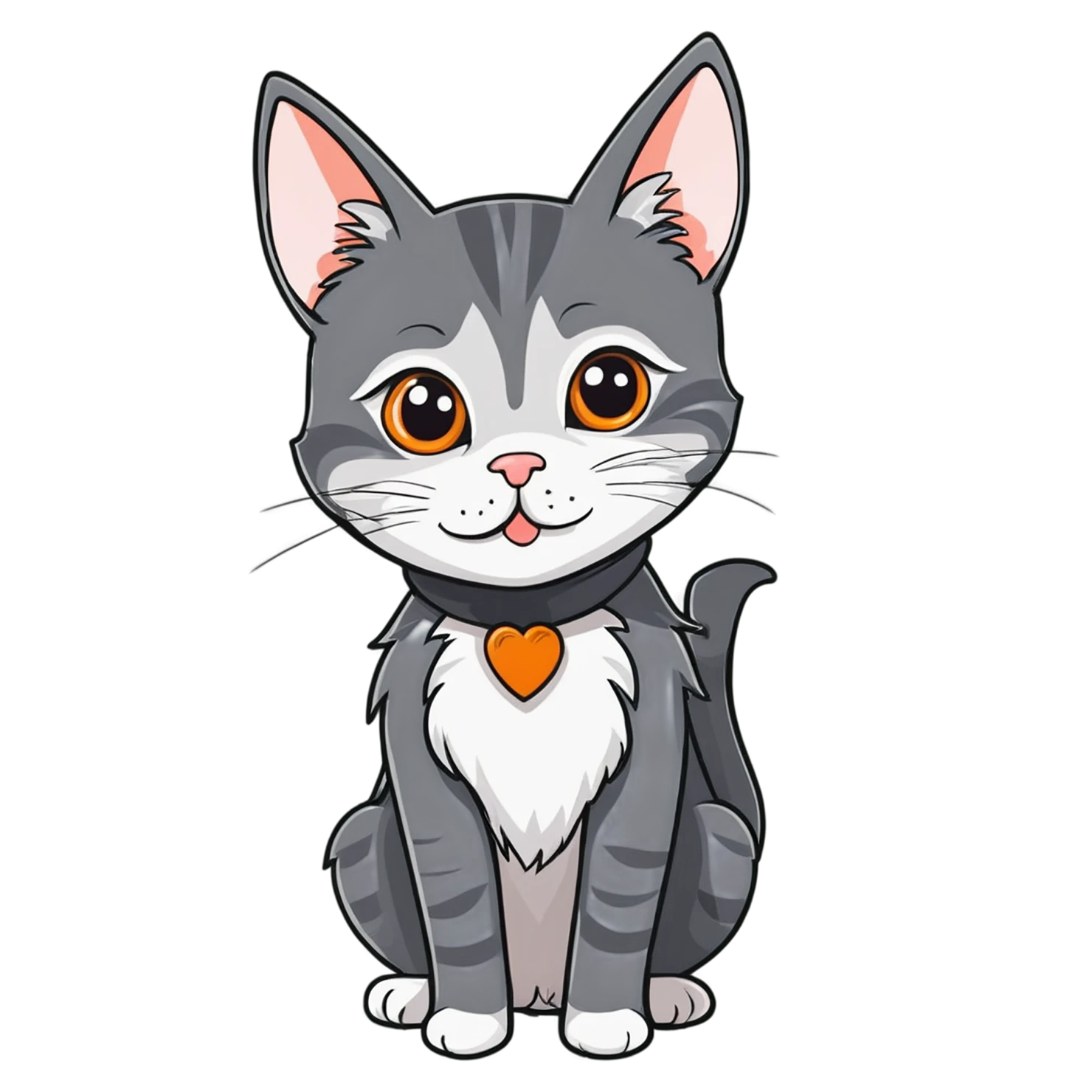 Cat Cute sticker isolated on transparent background #14650