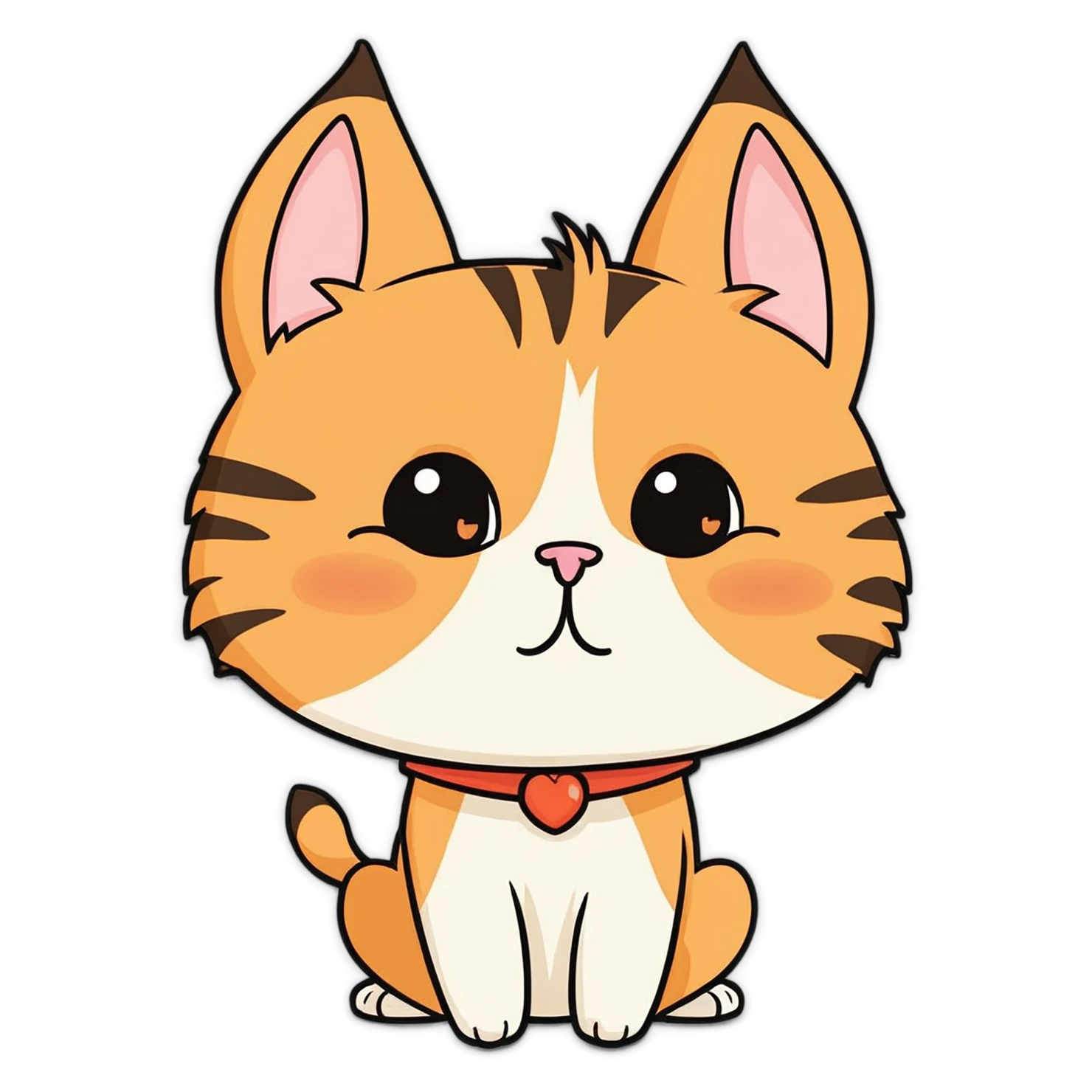 Cat Cute sticker isolated on transparent background #14653