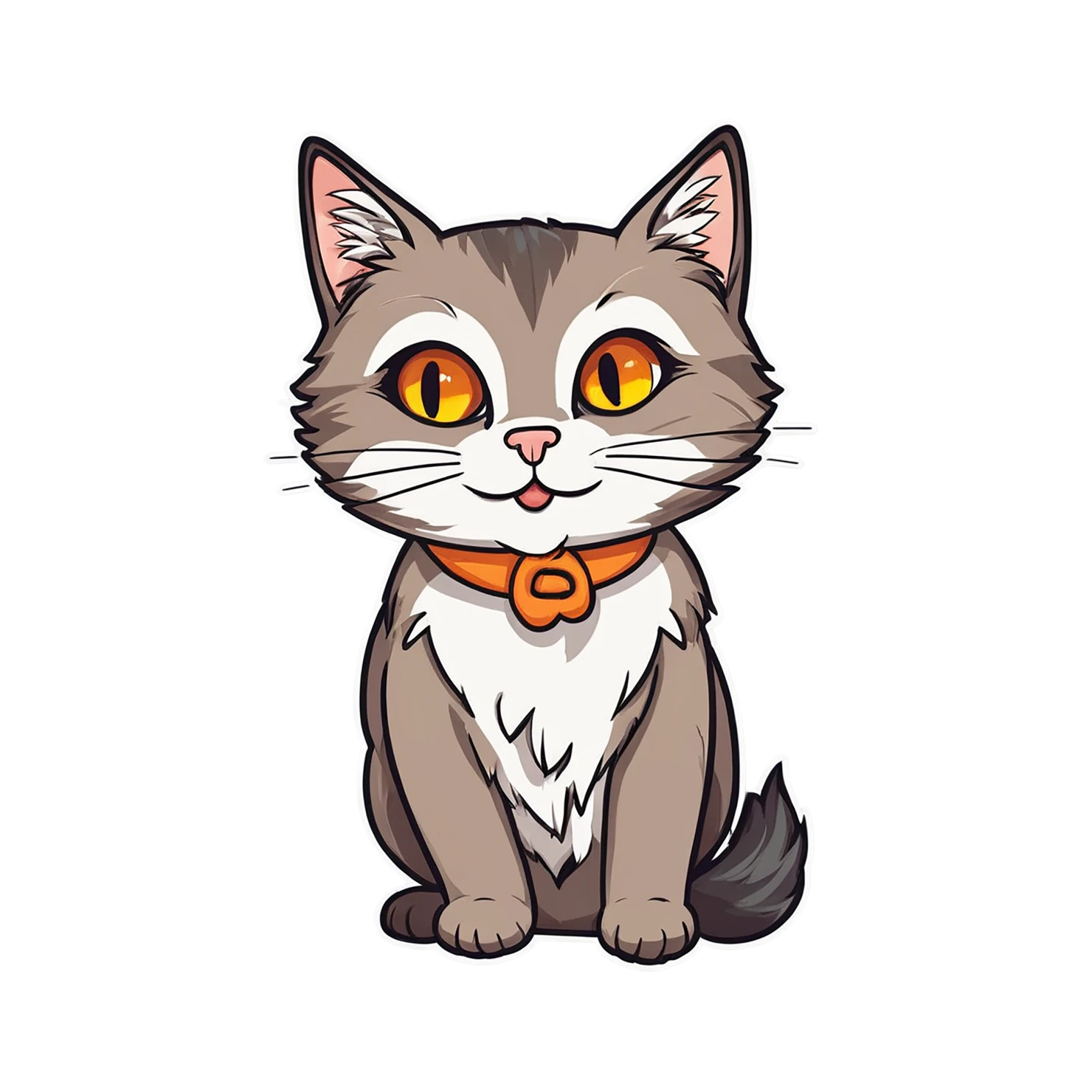 Cat Cute sticker isolated on transparent background #14654